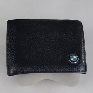 BMW Black Textured Leather Wallet